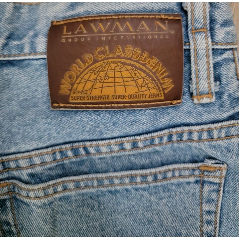 Vintage LAWMAN Western Rodeo High-Waisted Light Denim Tapered Jeans Women's Sz 7 - Picture 7 of 8